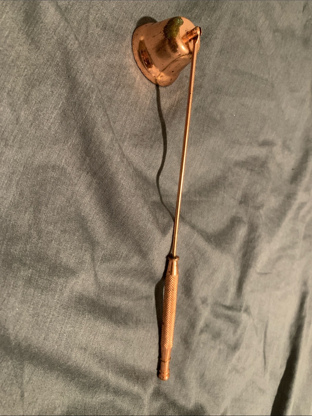 Copper Candle Snuffer with Knurled Handle